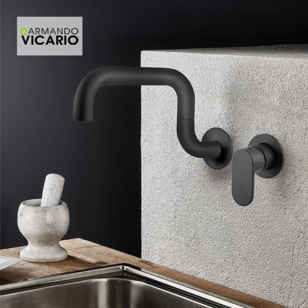 Armando Vicario Laundry wall mixer Black Matt 400747-400